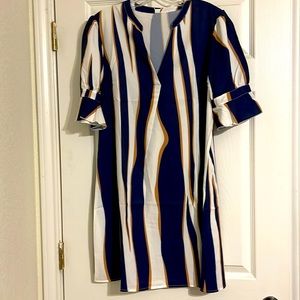 Blue Print Mini Dress